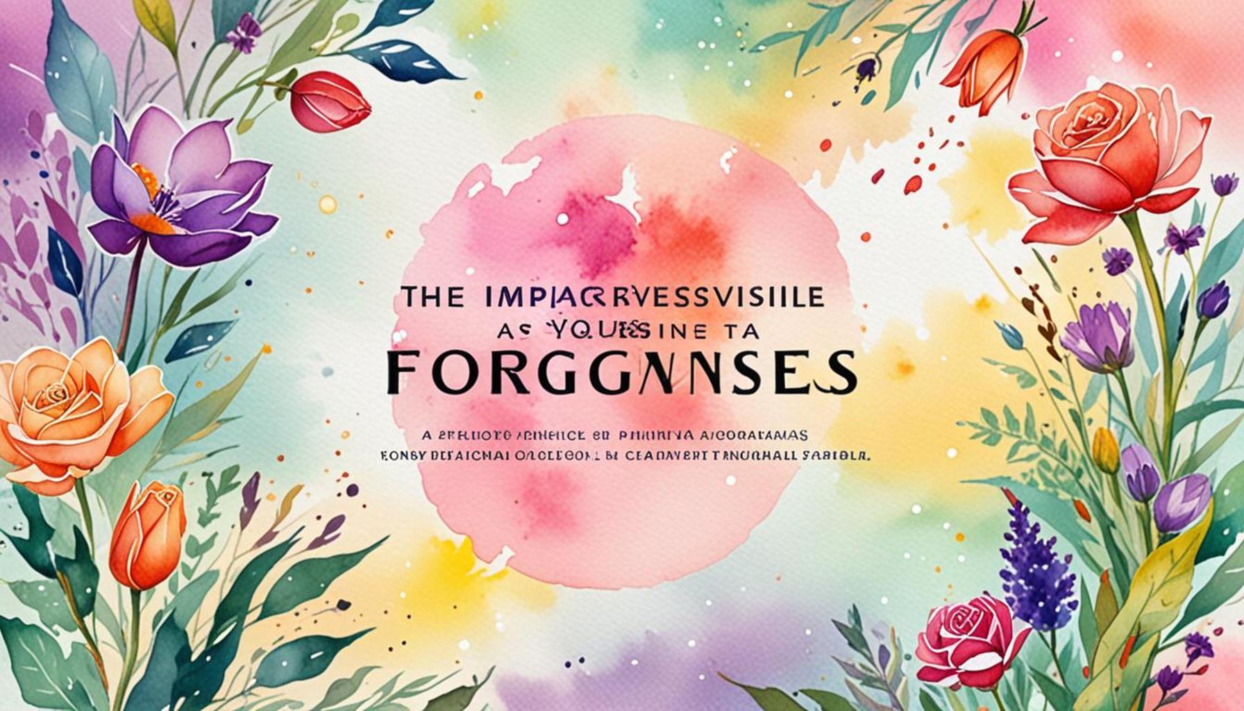The Importance of Forgiveness: Daily Affirmations to Free Yourself and Find Serenity